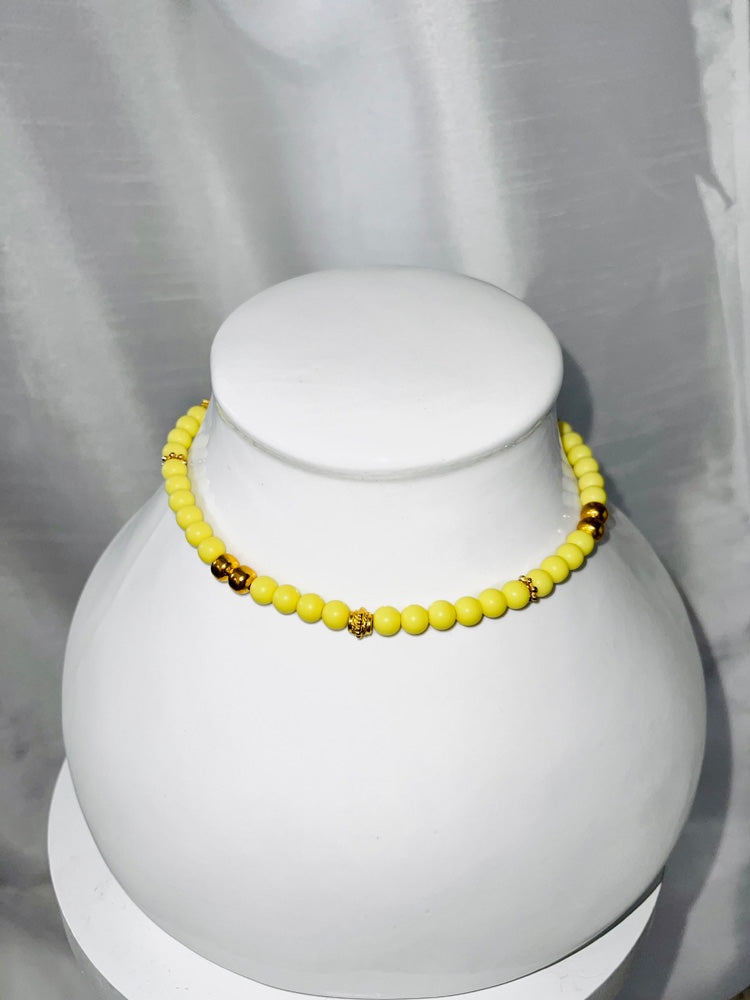 Collier Ras du Cou - Aphrodite - Jaune