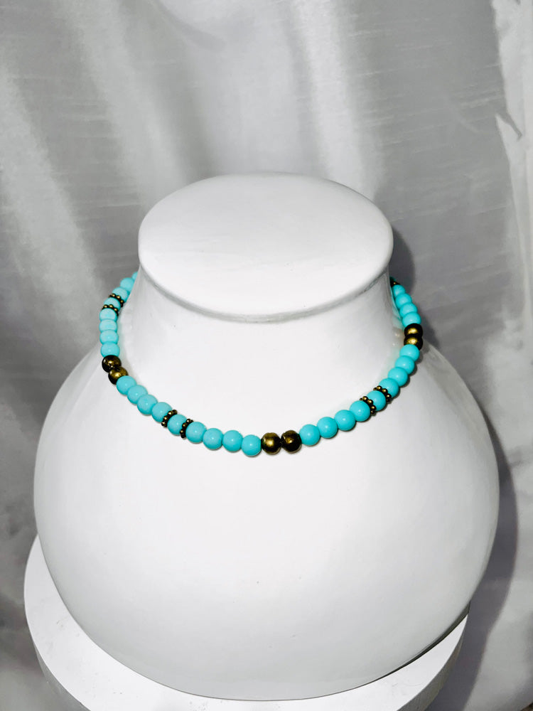 Collier Ras du Cou - Aphrodite - Turquoise